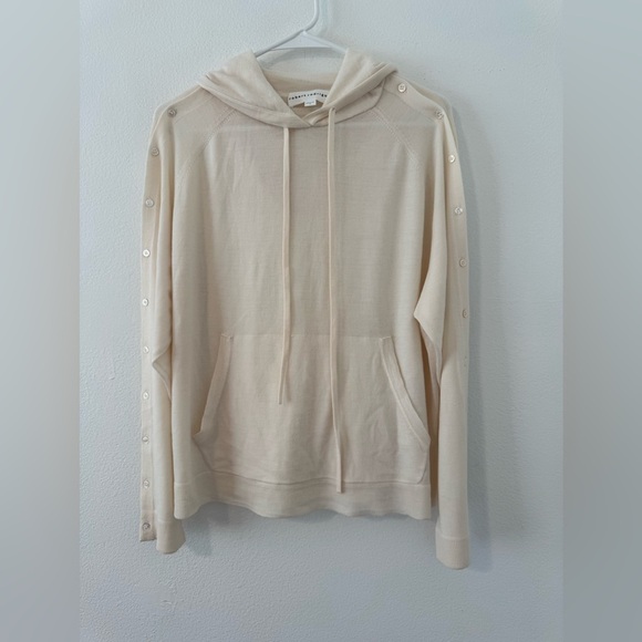 Robert Rodriguez Lightweight Wool Hoodie Button Arm Details Coastal Oversized SM - Picture 1 of 11